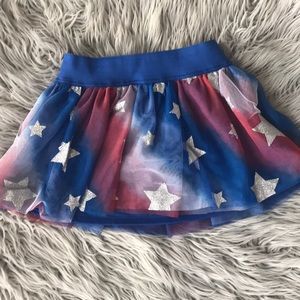 Justice size 8 patriotic skirt with builts